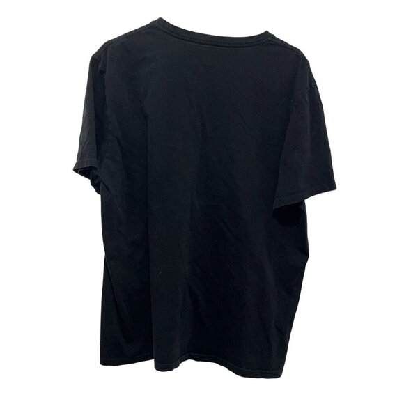 AllSaints Black Embroidered Logo Relaxed Fit100% Cotton T-Shirt Men's Size XXL - Picture 2 of 7